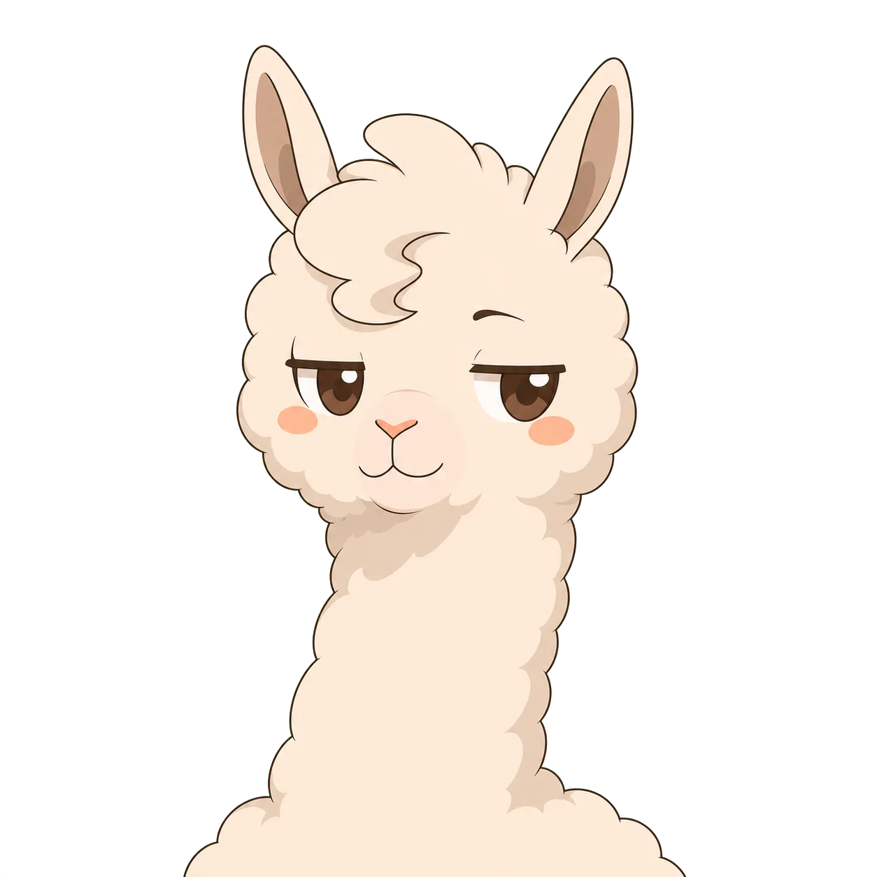 Aru, a cream alpaca Irmigo companion