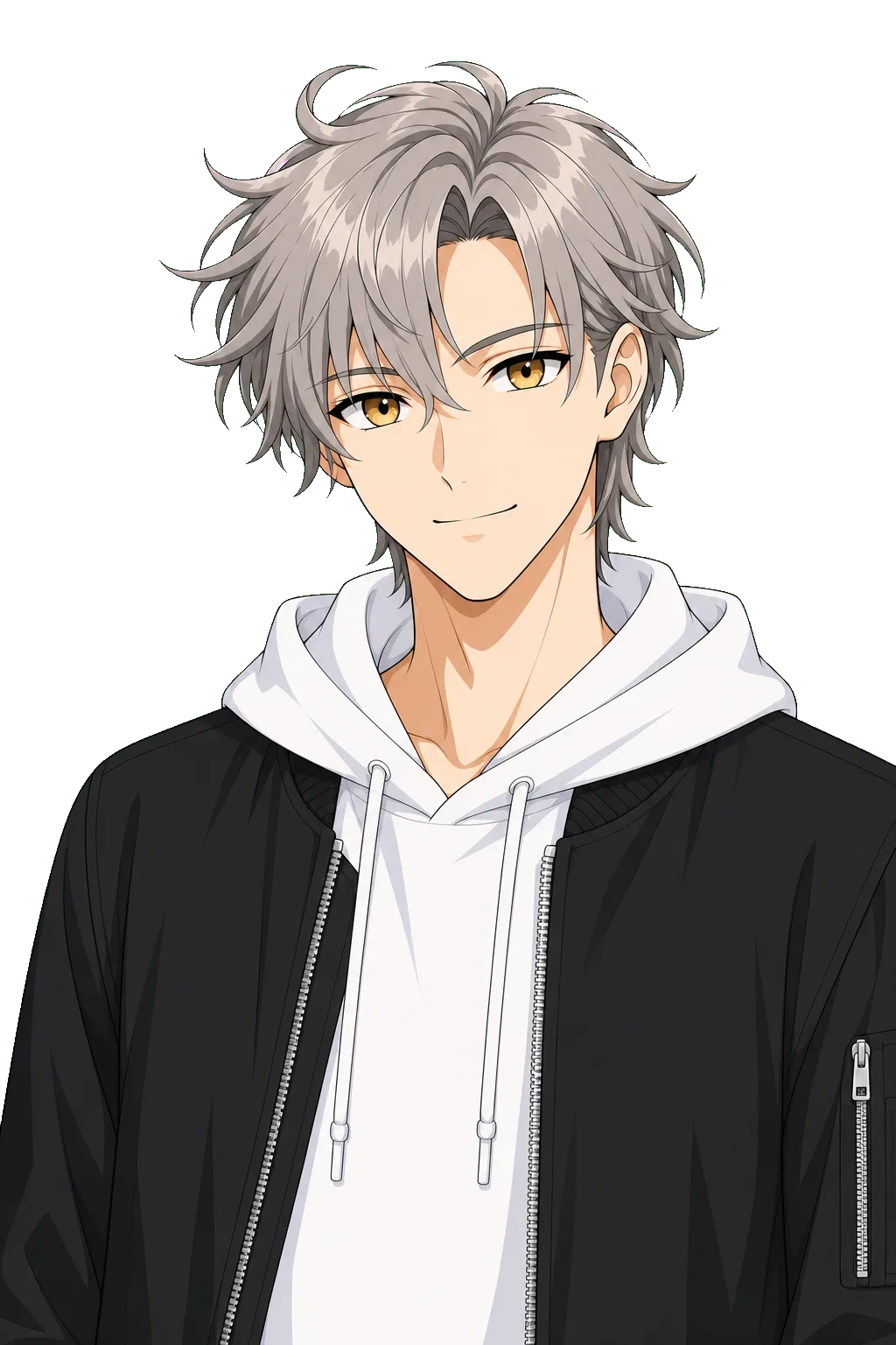 Hiro, a calm silver-haired Irmigo companion